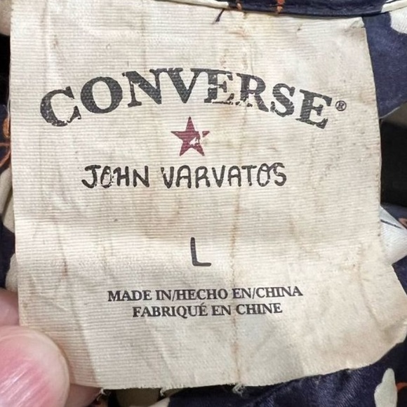 Converse John Varvatos Blue Silk Short Sleeve Dress - Picture 10 of 10
